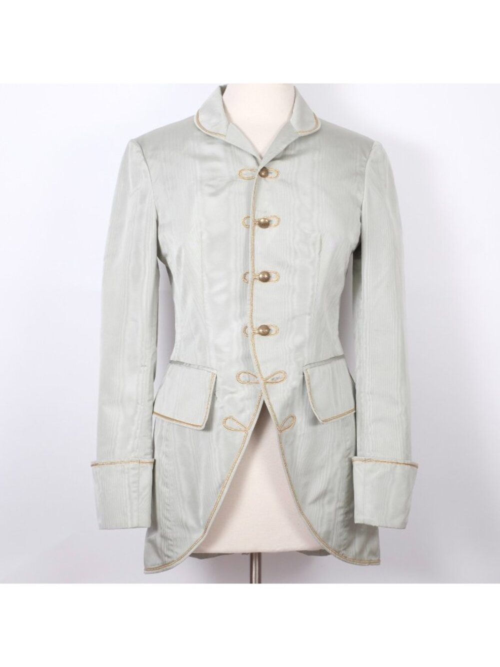 Ralph Lauren Purple Label Collection Jacket Tailcoat sz 10 Silk Sp 2003 Green